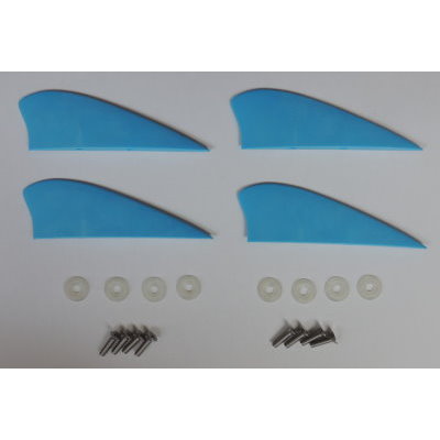 4 pieces of the 1.75 inch fins of kiteboard