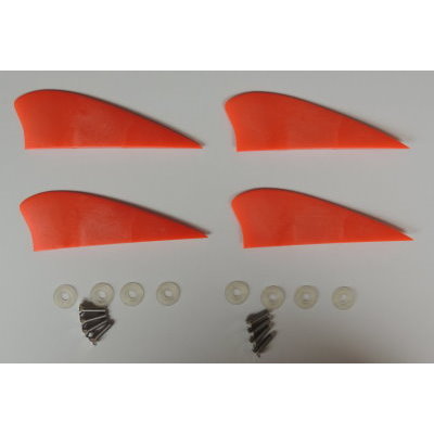 4 pieces of the 1.75 inch fins of kiteboard