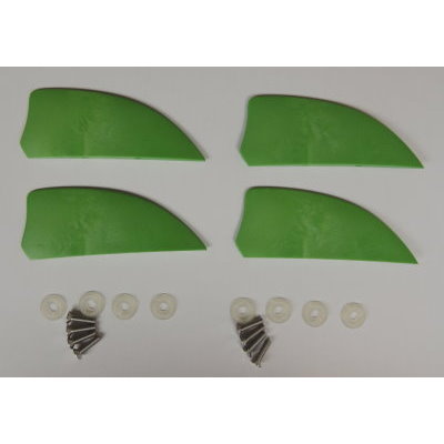 4 pieces of the 2 inch fins of kiteboard