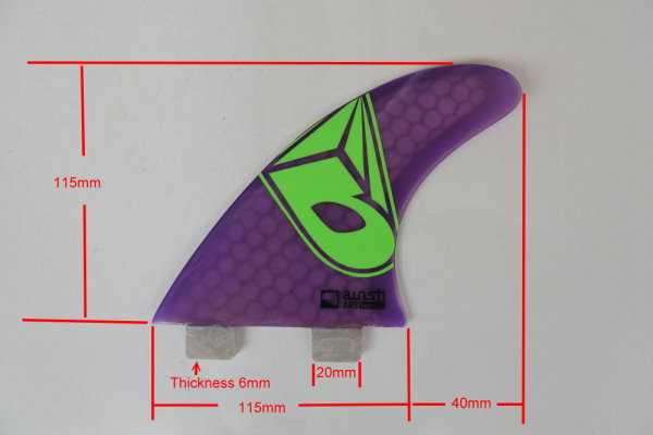 Airush one set of FCS surfing board fins