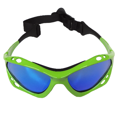 Green frame blue color lens