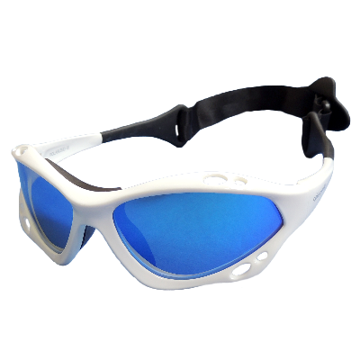 White frame blue color lens