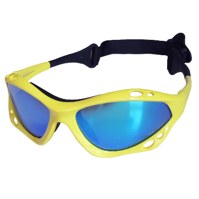 Yellow frame blue color lens