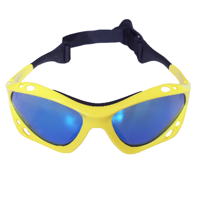 Yellow frame blue color lens