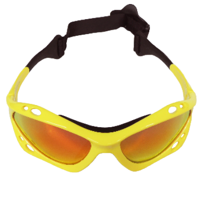 Yellow frame red color lens